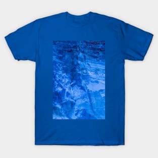 Blue abstract surface from a scratched stonewall T-Shirt